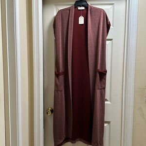 NWT.  Sleeveless Cardigan Duster